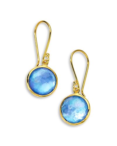 Ippolita Ippolita 18K Yellow Gold Lollipop Lapis, Mother of Pearl, & Crystal Triplet Bezel Drop Earrings