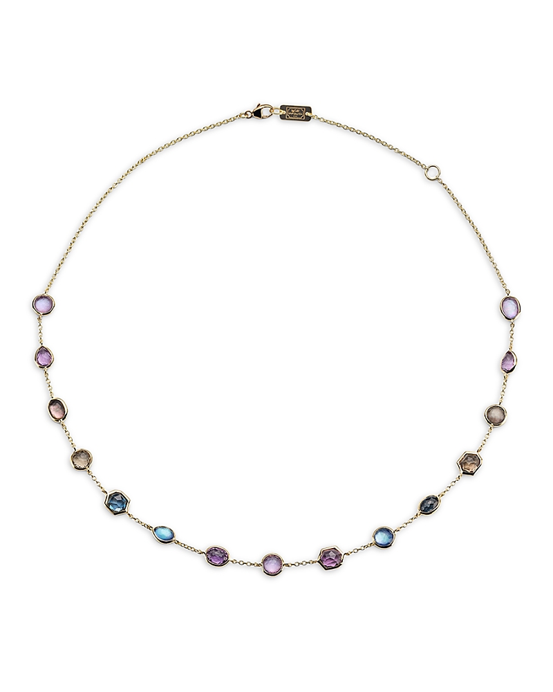 Ippolita Ippolita 18K Yellow Gold Lollipop Mixed Gemstone Bezel Link Collar Necklace, 16-18