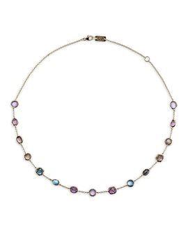 Ippolita Ippolita 18K Yellow Gold Lollipop Mixed Gemstone Bezel Link Collar Necklace, 16-18