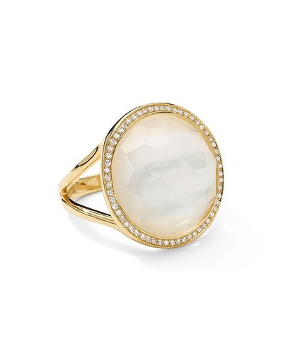 Ippolita Ippolita 18K Yellow Gold Lollipop Mother-of-Pearl & Diamond Ring