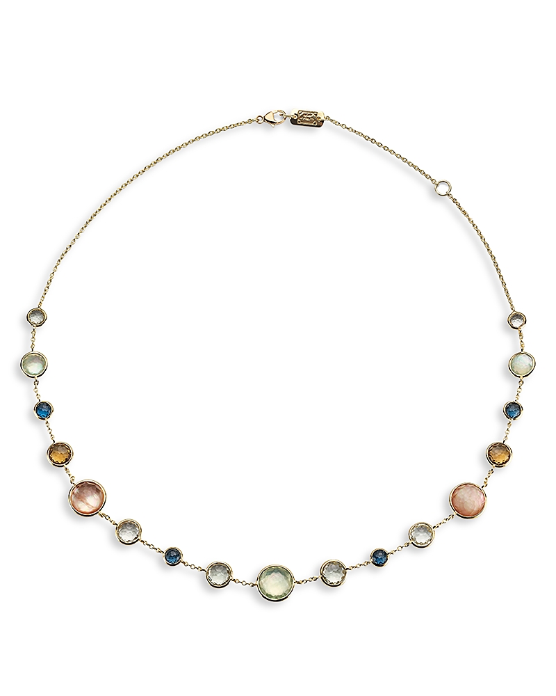 Ippolita Ippolita 18K Yellow Gold Lollipop Multi Gemstone Mixed Size Collar Necklace, 16-18