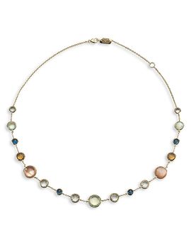 Ippolita Ippolita 18K Yellow Gold Lollipop Multi Gemstone Mixed Size Collar Necklace, 16-18