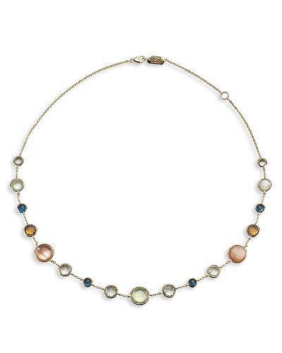 Ippolita Ippolita 18K Yellow Gold Lollipop Multi Gemstone Mixed Size Collar Necklace, 16-18
