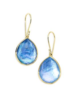 Ippolita Ippolita 18K Yellow Gold Rock Candy Lapis Triplet Drop Earrings