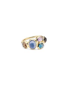 Ippolita Ippolita 18K Yellow Gold Rock Candy Multi Gemstone Cluster Statement Ring