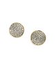 Ippolita Ippolita 18K Yellow Gold Stardust Diamond Pave Flower Disc Stud Earrings - 1