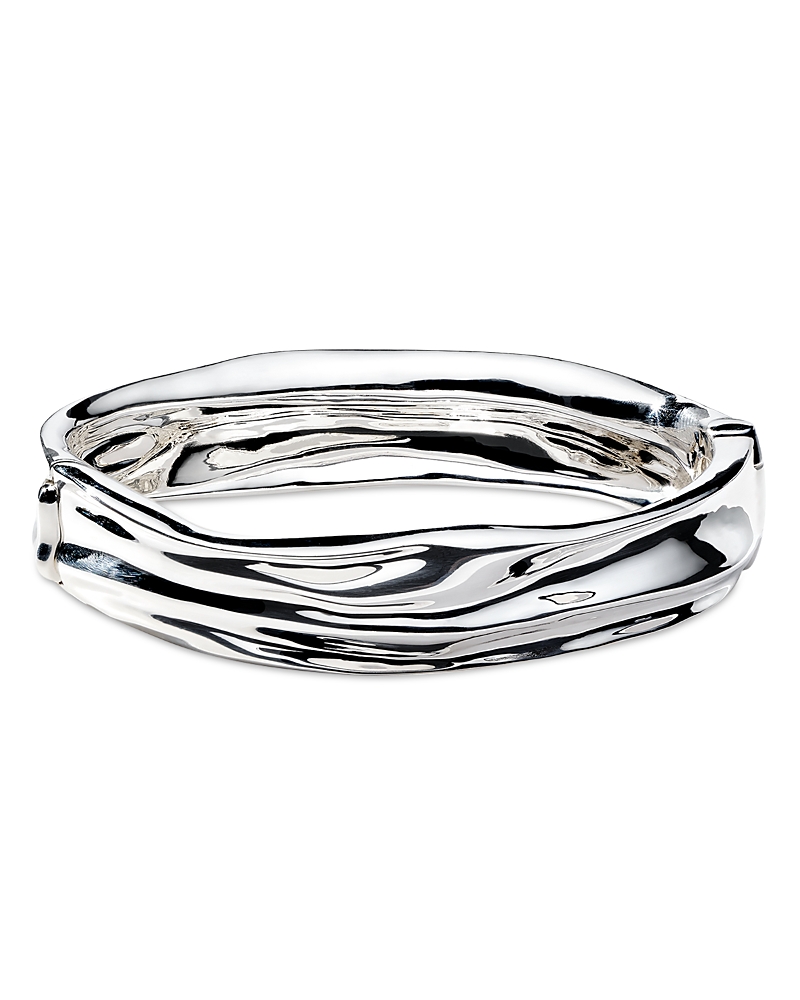Ippolita Ippolita Sterling Silver 925 Classico Crush Thin Hinged Bangle Bracelet
