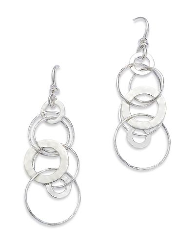 Ippolita Ippolita Sterling Silver Hammered Jet Set Earrings