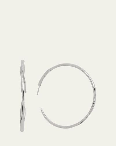 Ippolita Large Squiggle Hoop Earrings in Sterling Silver