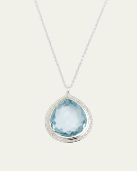 Ippolita Large Teardrop Pendant Necklace in with Diamonds