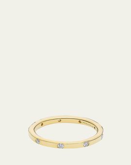 Ippolita Thin Band Ring in 18K Gold with Diamonds