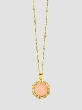 Ippolita Women's Lollipop 18K Yellow Gold, Pink Opal & 0.14 TCW Diamond Pendant Necklace