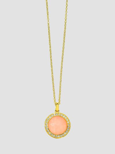 Ippolita Women's Lollipop 18K Yellow Gold, Pink Opal & 0.14 TCW Diamond Pendant Necklace