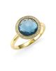Ippolita Women's Lollipop Small 18K Yellow Gold, London Blue Topaz & Diamond Ring - 1