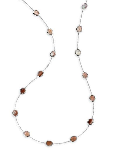 Ippolita Women's Polished Rock Candy Confetti Sterling Silver & Gemstone Long Station Necklace
