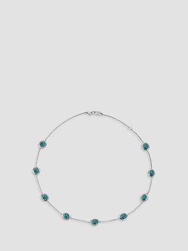 Ippolita Women's Polished Rock Candy Long Confetti Sterling Silver, Rock Crystal, Bronze & Turquoise Doublet Necklace