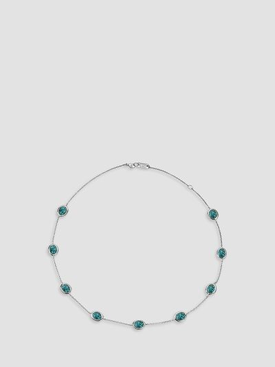 Ippolita Women's Polished Rock Candy Long Confetti Sterling Silver, Rock Crystal, Bronze & Turquoise Doublet Necklace