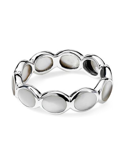 Ippolita Women's Polished Rock Candy Sterling Silver & Mother-Of-Pearl Oval Eternity Ring