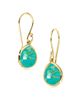 Ippolita Women's Rock Candy 18K Yellow Gold, Rutilated Quartz & Turquoise Doublet Teeny Teardrop Earrings - 2