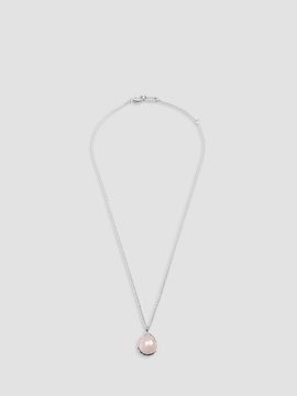 Ippolita Women's Rock Candy Sterling Silver, Rose Quartz & Mother-Of-Pearl Doublet Mini Teardrop Pendant Necklace