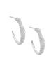 Ippolita Women's Stardust Squiggle Silver & Diamond Hoop Earrings - 5