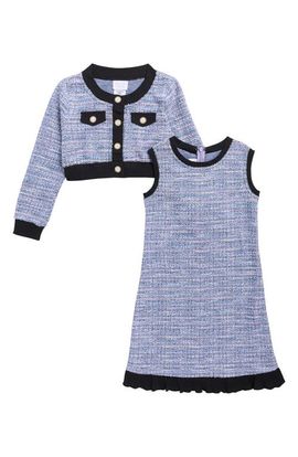 Iris & Ivy Iris & Ivy Kids' Boucle Dress & Cardigan Set