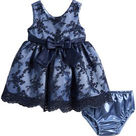 Iris & Ivy Iris & Ivy Kids' Embroidered Empire Waist Party Dress & Bloomers Set