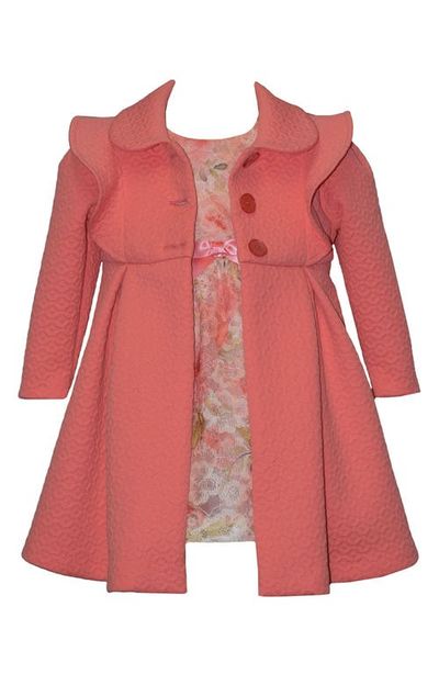 Iris & Ivy Iris & Ivy Kids' Floral Lace Party Dress & Knit Coat Set