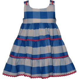 Iris & Ivy Iris & Ivy Kids' Rickrack Check Dress