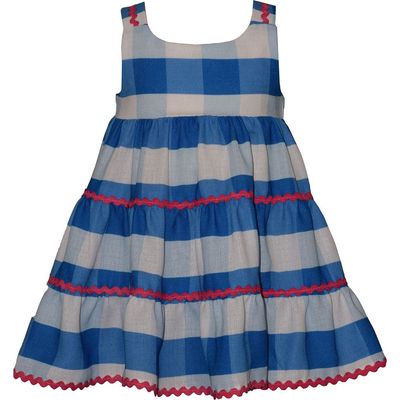 Iris & Ivy Iris & Ivy Kids' Rickrack Check Dress