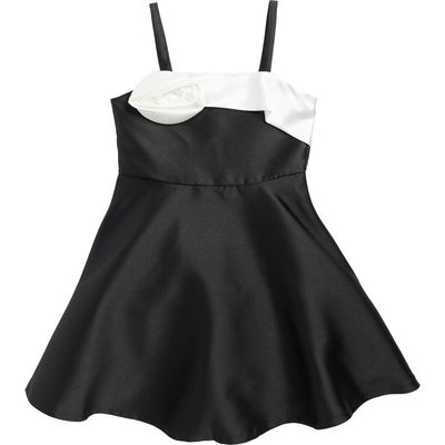 Iris & Ivy Iris & Ivy Kids' Rose Appliqu Satin Dress