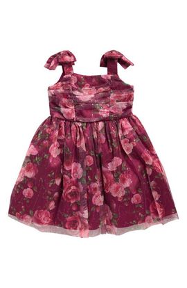 Iris & Ivy Iris & Ivy Kids' Shirred Floral Dress with Bows