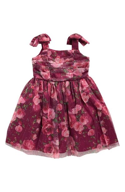 Iris & Ivy Iris & Ivy Kids' Shirred Floral Dress with Bows