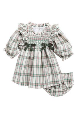 Iris & Ivy Iris & Ivy Plaid Smocked Dress & Bloomers Set