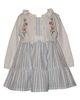 Iris & Ivy Iris & Ivy Stripe Seersucker Dress and Floral Cardigan Set - 1