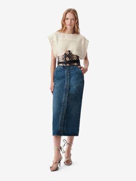 IRO GARICE Button Denim Skirt (IOKAS25104BUX)
