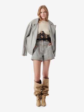 IRO HIPPOLIE Pocket Denim Shorts (IOPOS25103GYL)