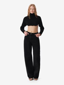 IRO IRASISPE Embroidered Denim Pants (IOPDS25105BKX)