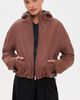 IRO IRO Ranura Lambskin Leather Jacket Mahogany - 2