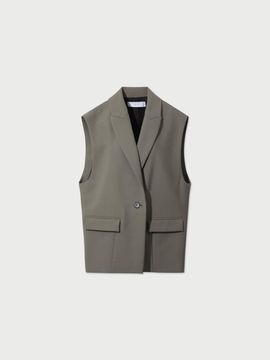 IRO Light Wool Tailored Single Button Vest [Khaki] (IOJAS25103KHX)