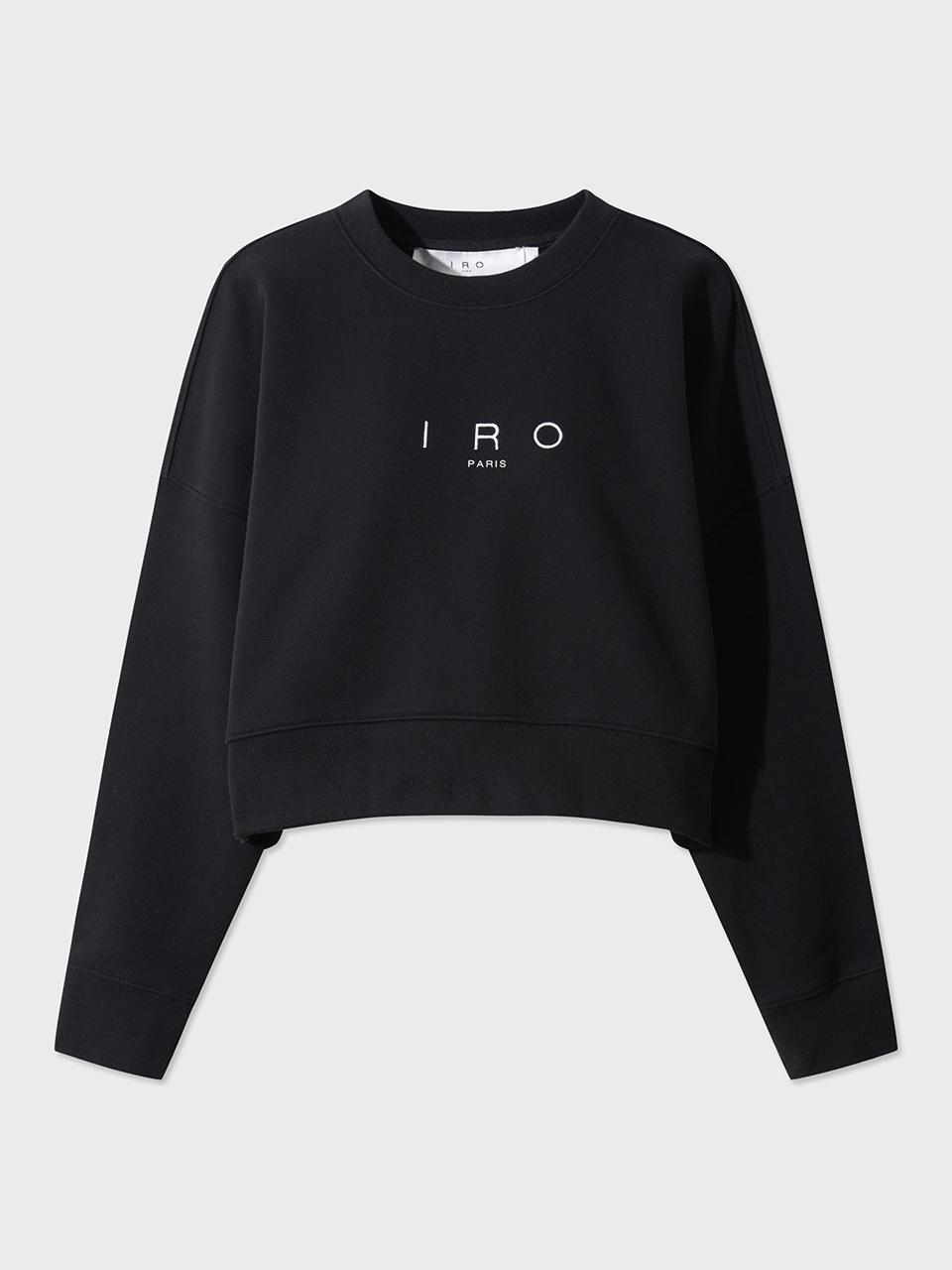 IRO Relaxed Fit Cotton Terry Essential Sweatshirt [Black] (ILTSS25702BKX)