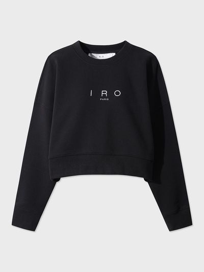 IRO Relaxed Fit Cotton Terry Essential Sweatshirt [Black] (ILTSS25702BKX)