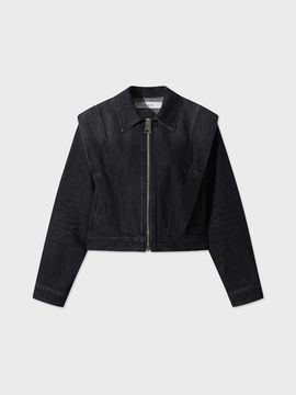 IRO Wing Shaped Slim Fit Denim Jacket (ILJCS25701BKL)