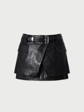 IRO YORI Leather Layer Skirt (IOKAS25102BKX)