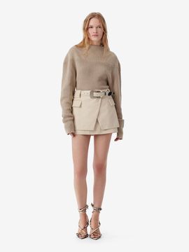IRO YORI Leather Layer Skirt (IOKAS25102IVX)