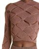 Isa Boulder Isa Boulder Argyle Lace Cutout Crop Sweater - 5