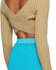 Isa Boulder Isa Boulder Beige Crossed Sleeves Sweater - 3