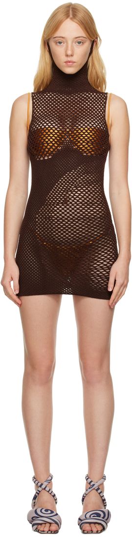 Isa Boulder Isa Boulder Brown Map Minidress