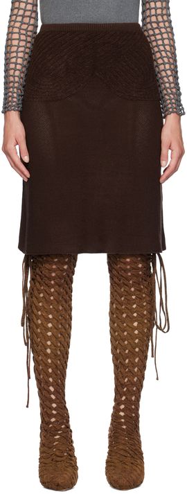 Isa Boulder Isa Boulder Brown Sweetheart Midi Skirt