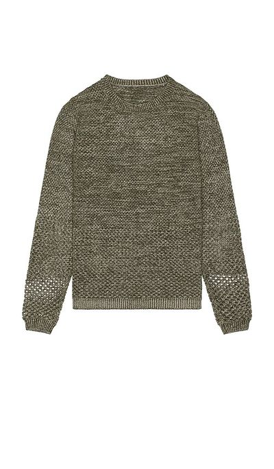 ISA BOULDER ISA BOULDER Solid Crochet Crewneck Sweater